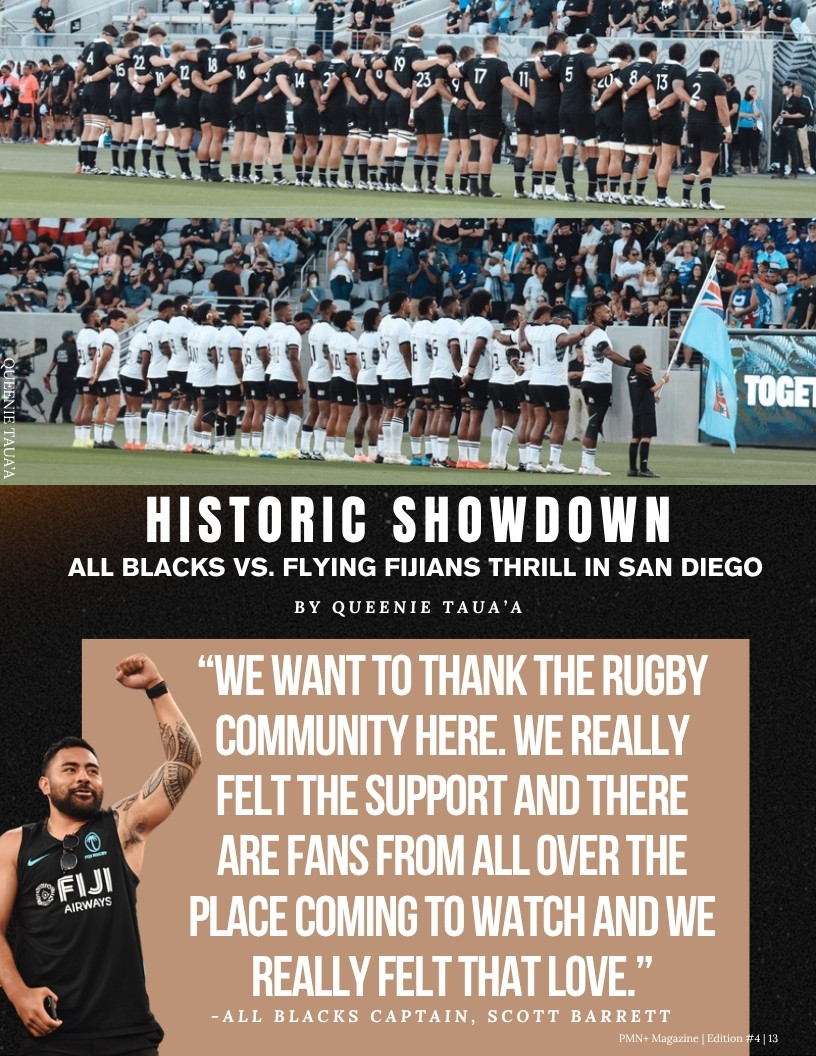 The All Blacks and Flying Fijians at Snapdragon Stadium, San Diego