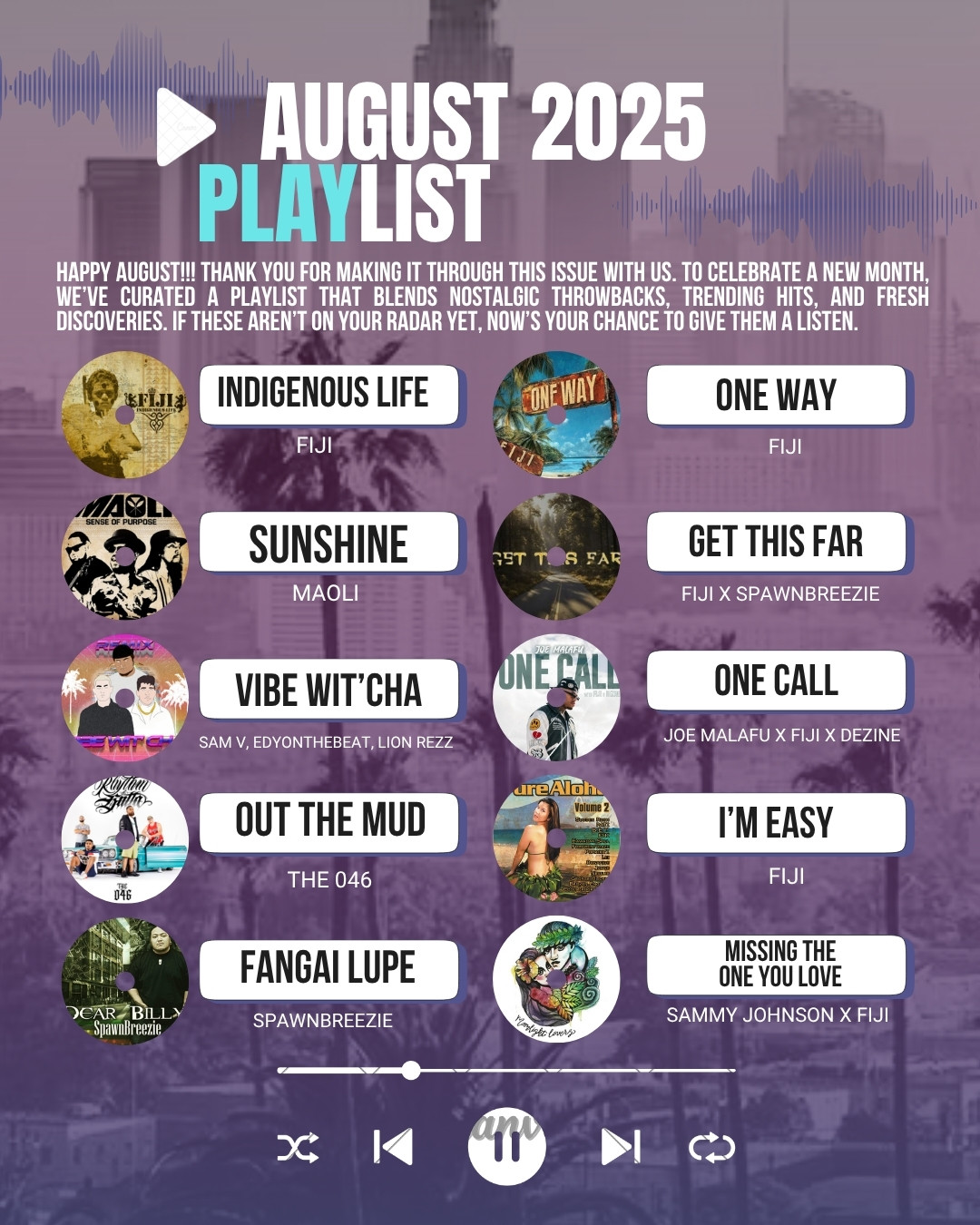 The PMN+ August 2025 playlist