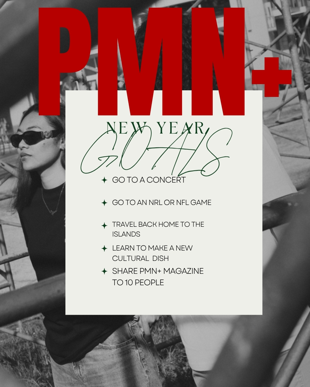 PMN+ New Year goals list