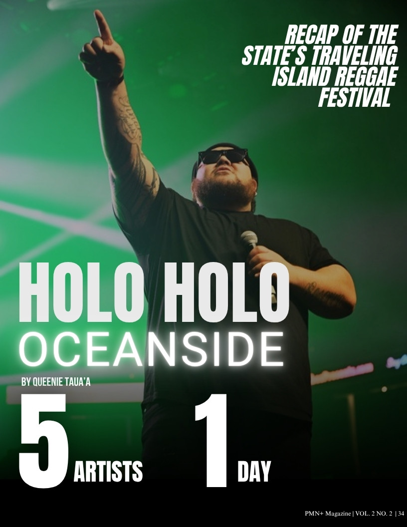 An artist performing at Holo Holo Music Festival in Oceanside, California