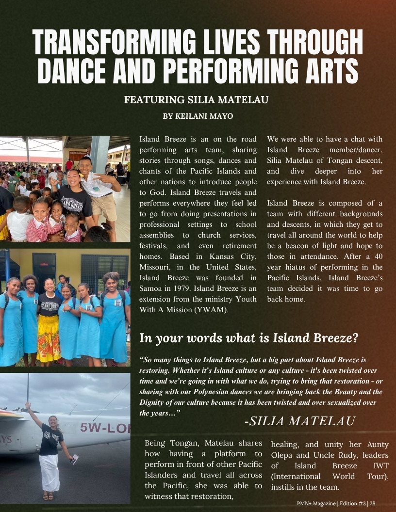 Silia Matelau and the Island Breeze performing arts team