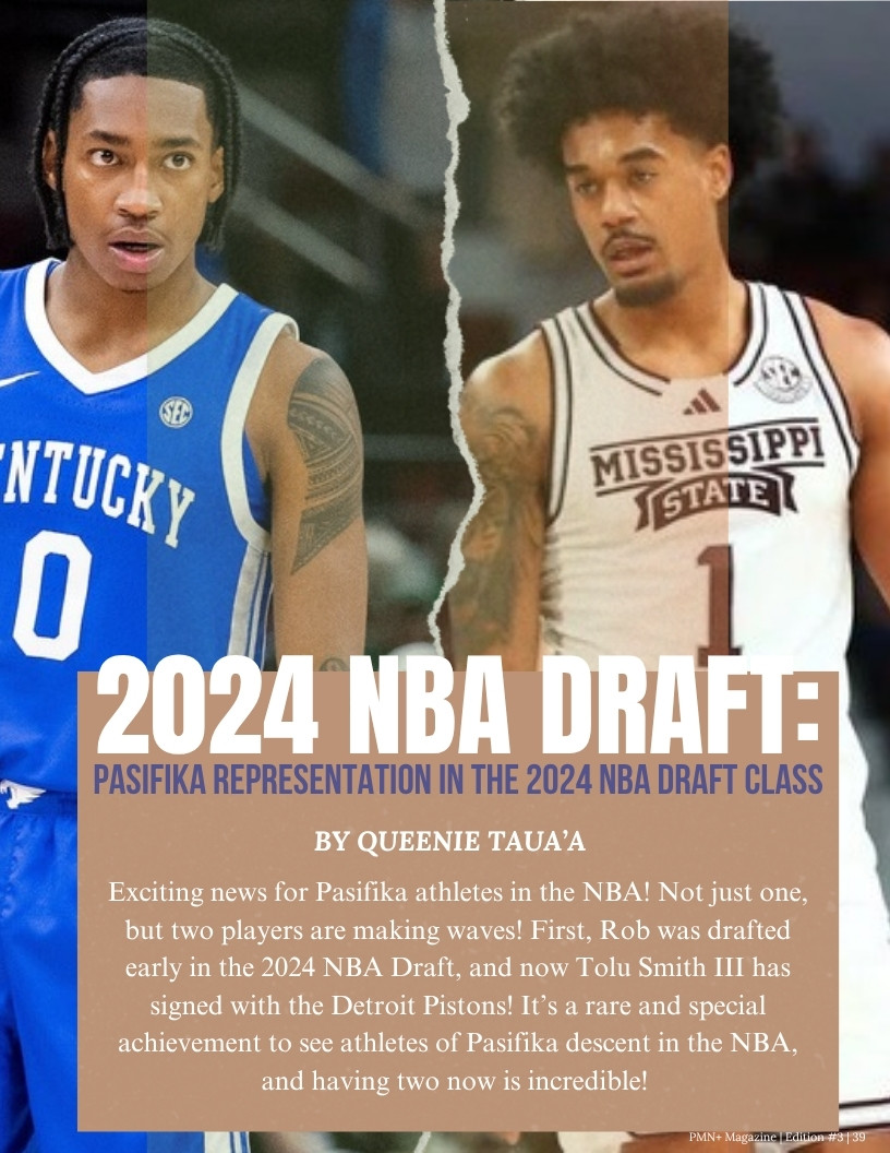 Rob Dillingham and Tolu Smith III, the 2024 NBA Draft class's Pasifika representation