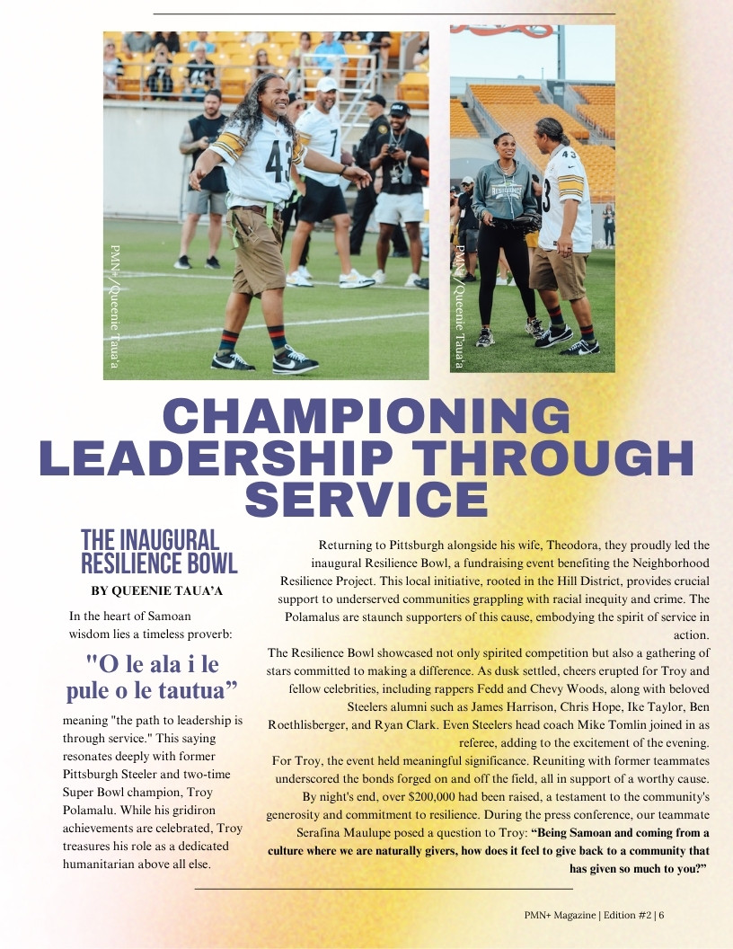 Troy Polamalu at the inaugural Resilience Bowl in Pittsburgh