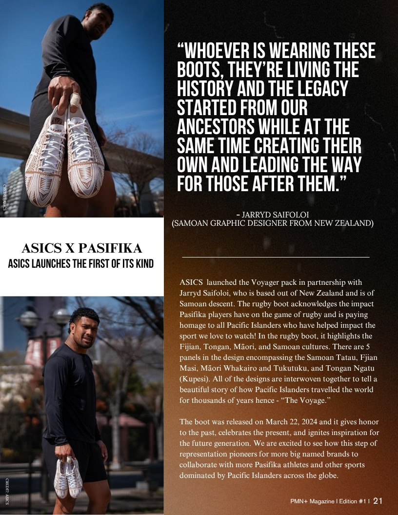 The ASICS Voyager pack rugby boot, designed with Jarryd Saifoloi