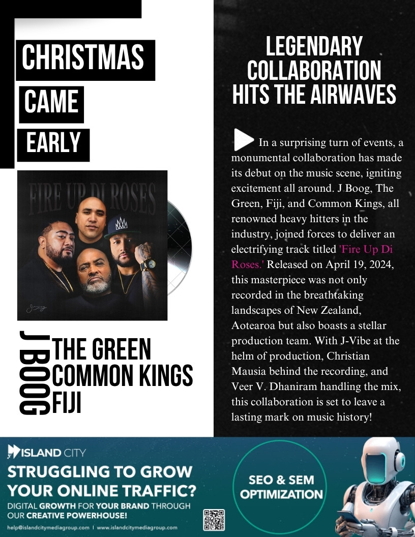 J Boog, The Green, Fiji and Common Kings on “Fire Up Di Roses”