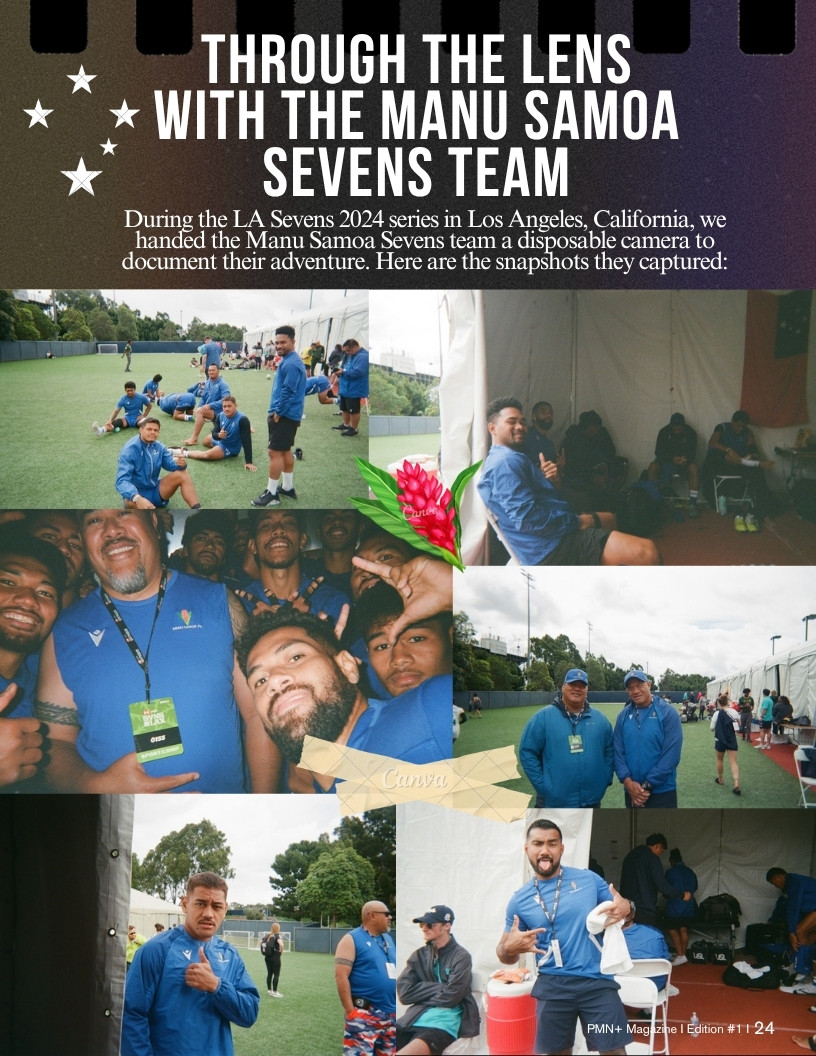 The Manu Samoa Sevens team at the LA Sevens 2024