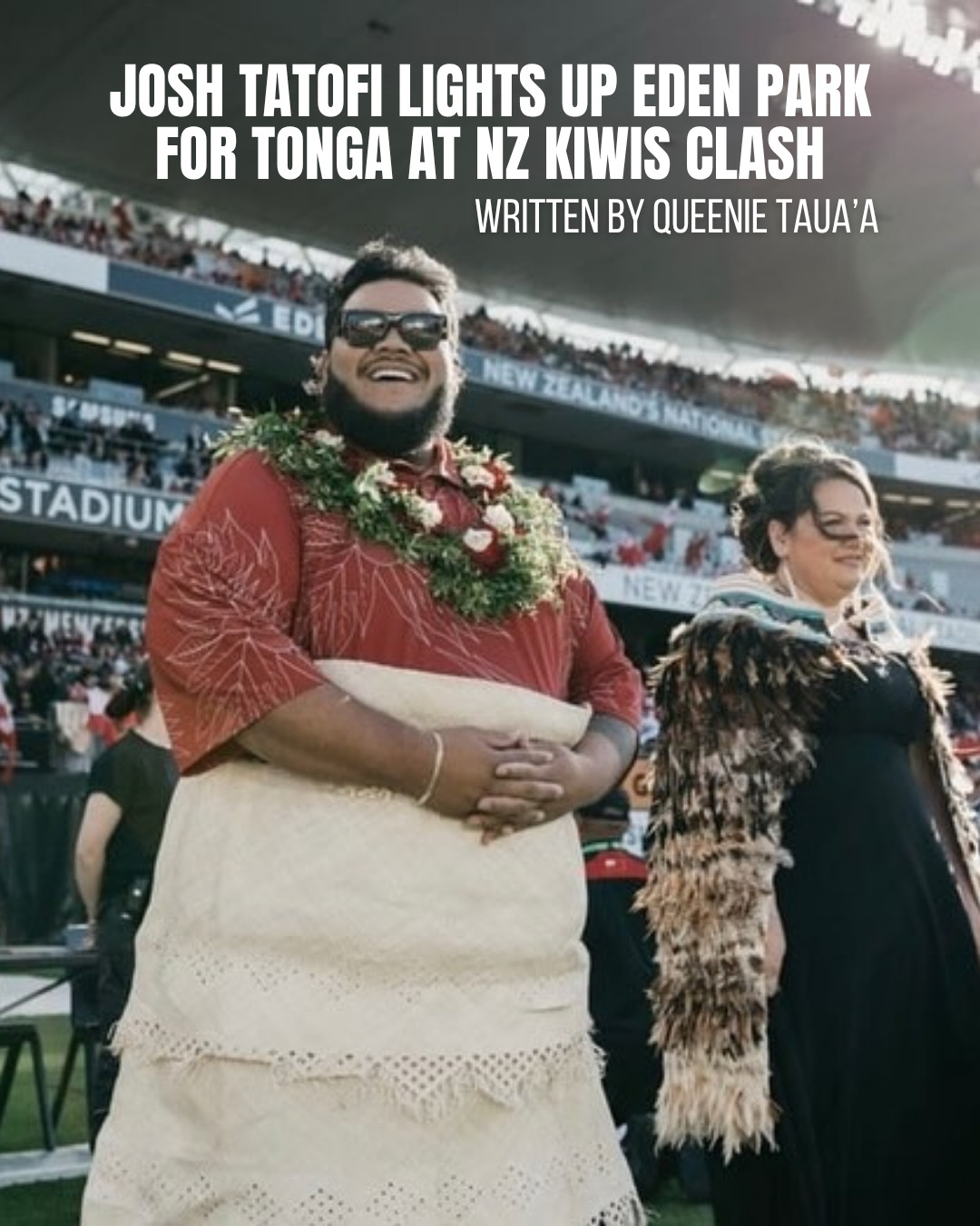 Josh Tatofi at Eden Park for Tonga v the New Zealand Kiwis