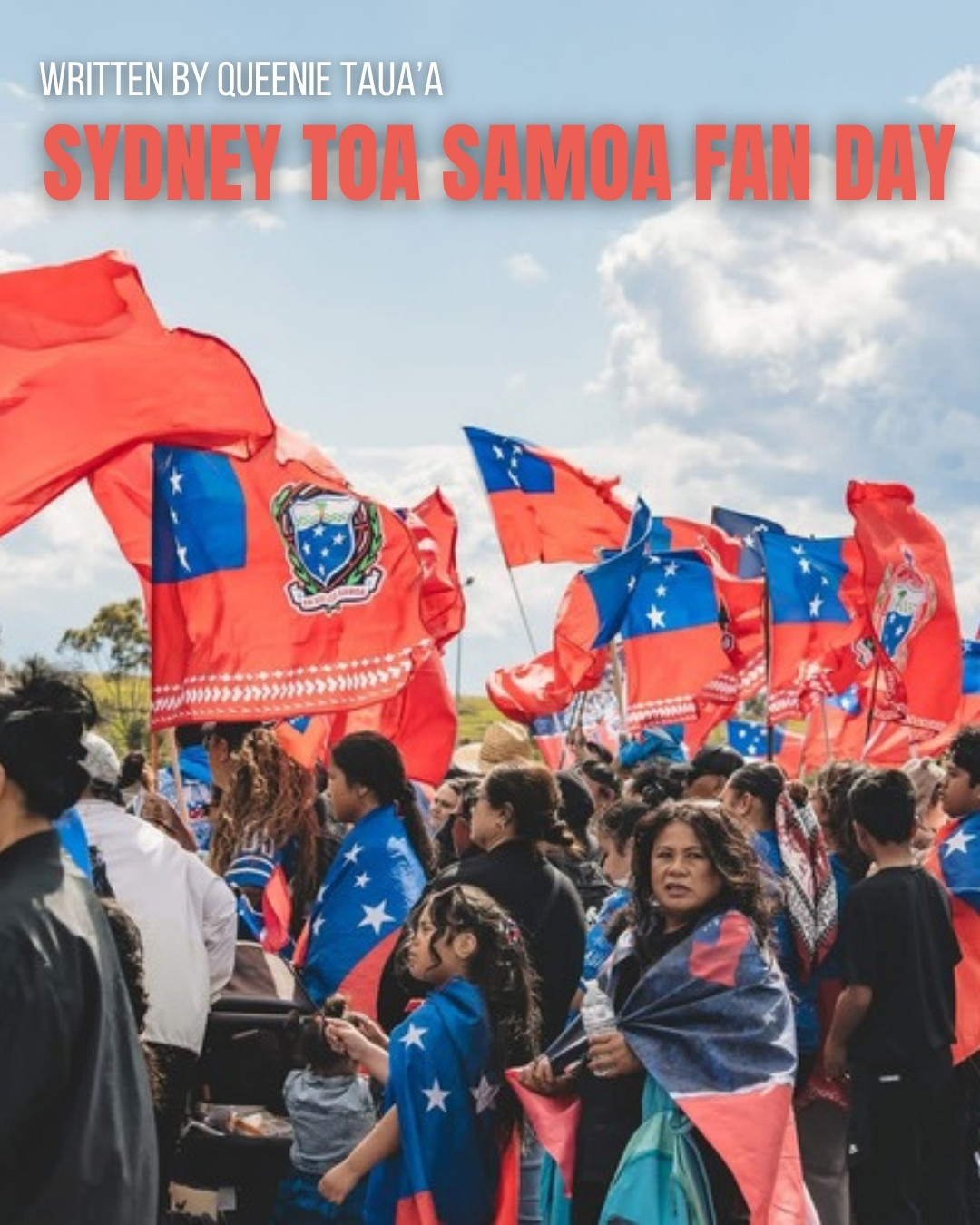 Samoan flags at the Toa Samoa Fan Day in Western Sydney