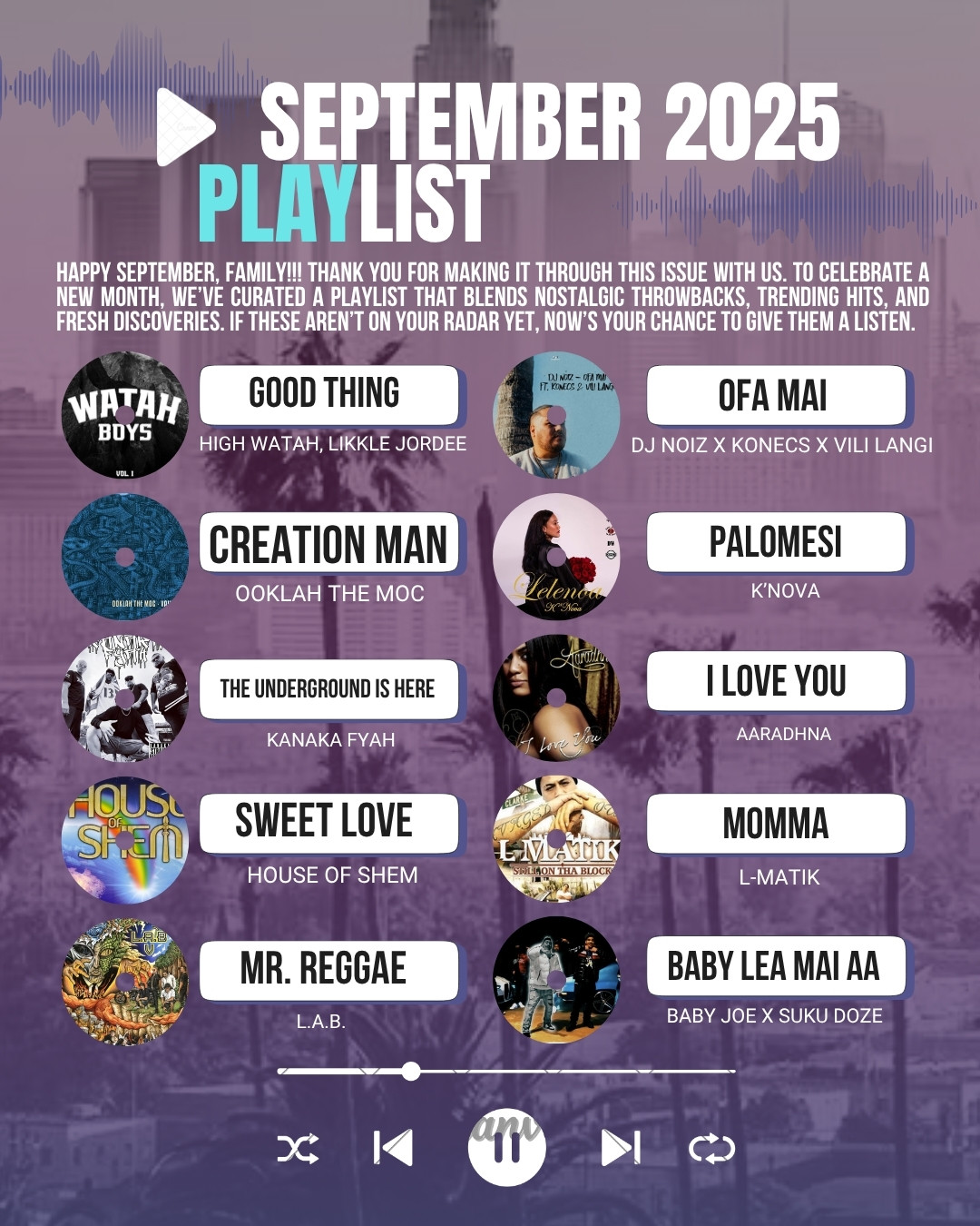 The PMN+ September 2025 playlist